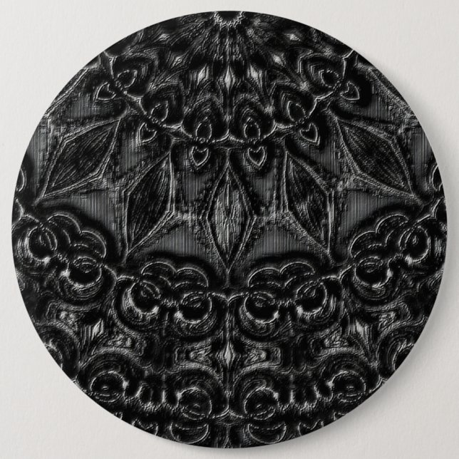Charcoal Mandala Button (Vorderseite)