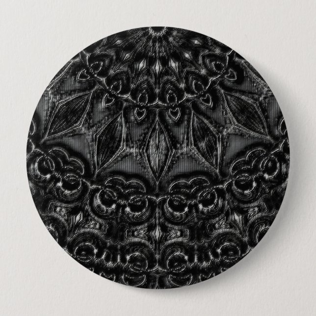 Charcoal Mandala Button (Vorderseite)