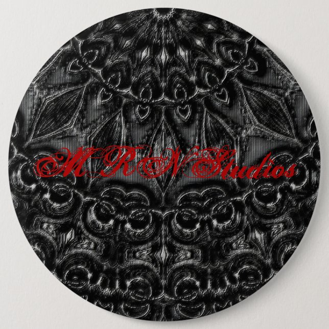Charcoal Mandala Button (Vorderseite)