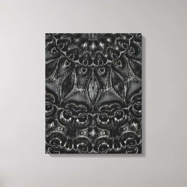 Charcoal Mandala Canvas Print Leinwanddruck (Vorderseite)