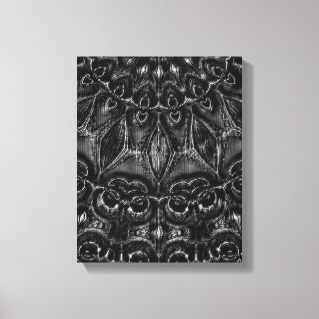 Charcoal Mandala Canvas Print Leinwanddruck (Vorderseite)