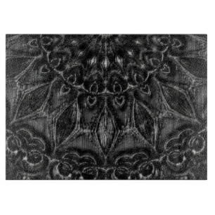 Charcoal Mandala Cutting Board Schneidebrett
