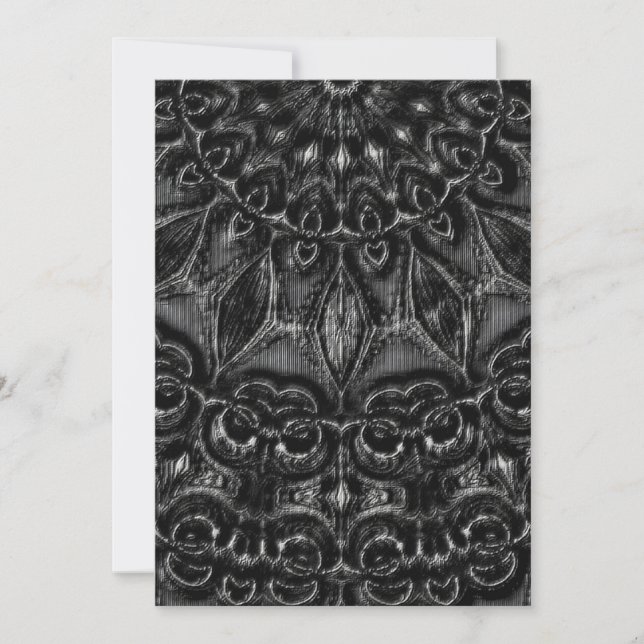 Charcoal Mandala Feiertagskarte (Vorderseite)