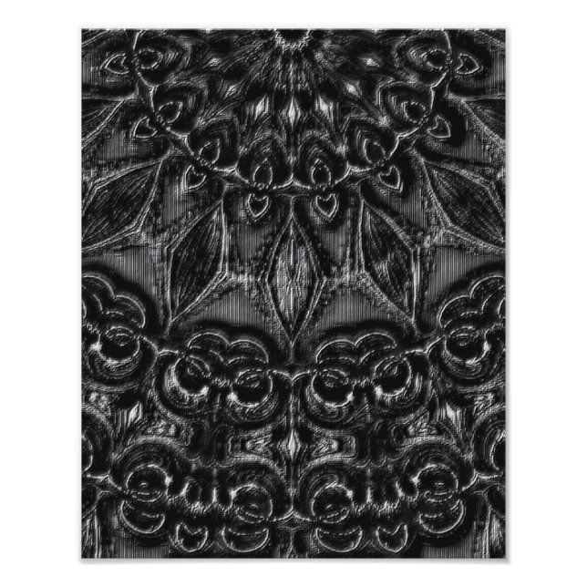 Charcoal Mandala Foto Print (Vorne)