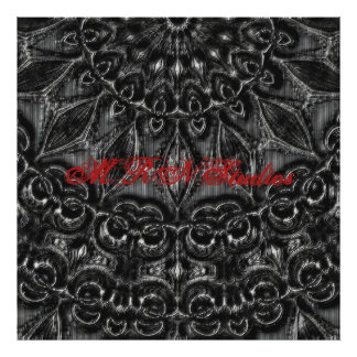 Charcoal Mandala Foto Print