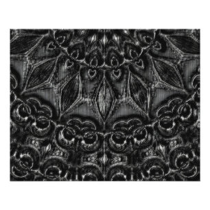 Charcoal Mandala Foto Print
