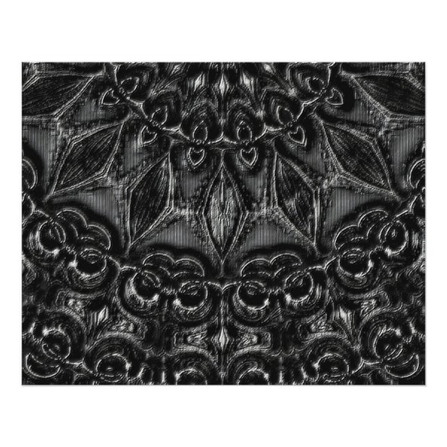 Charcoal Mandala Foto Print (Vorne)