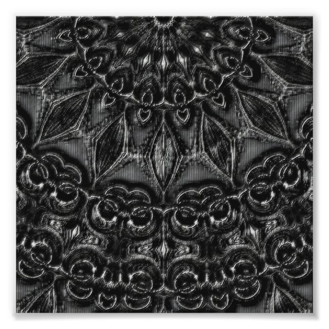 Charcoal Mandala  Fotodruck (Vorne)