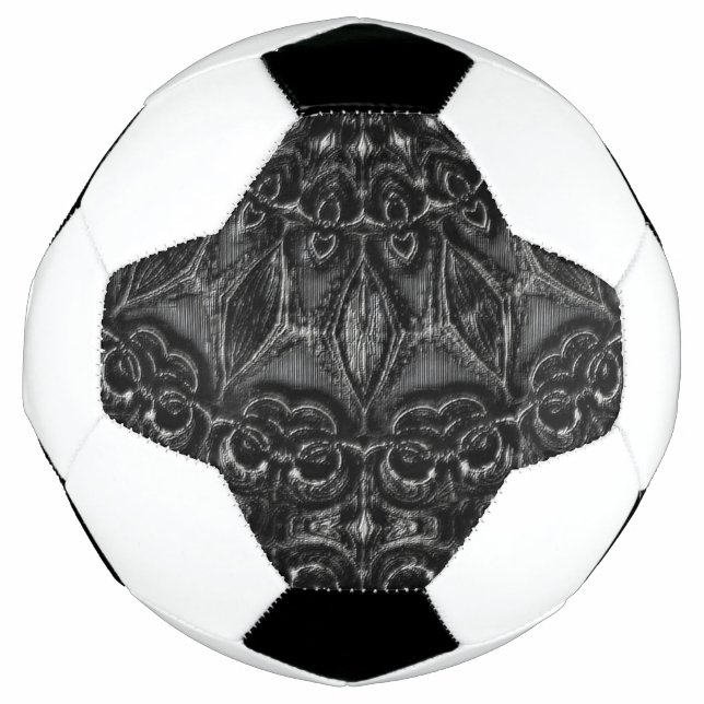Charcoal Mandala Fußball (Vorderseite)