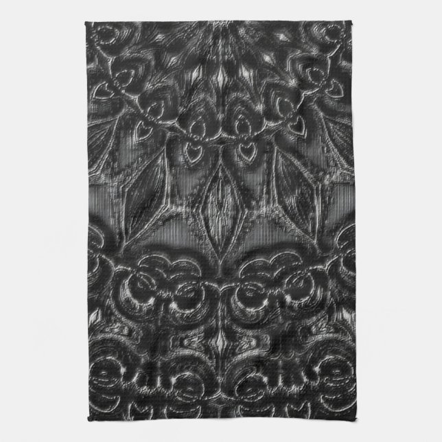 Charcoal Mandala Geschirrtuch (Vertikal)