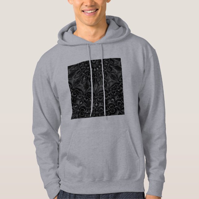 Charcoal Mandala Hoodie (Vorderseite)