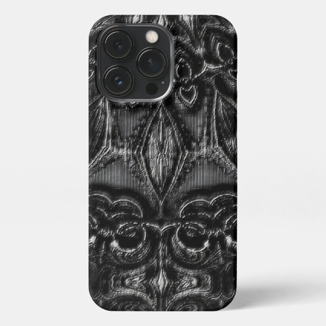 Charcoal Mandala iPhone 13 Pro Hülle (Rückseite)