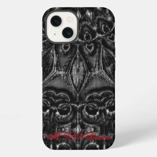 Charcoal Mandala  iPhone Hülle (Rückseite)