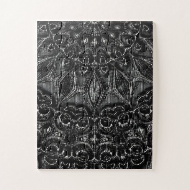 Charcoal Mandala Jigsaw Puzzle (Vertikal)