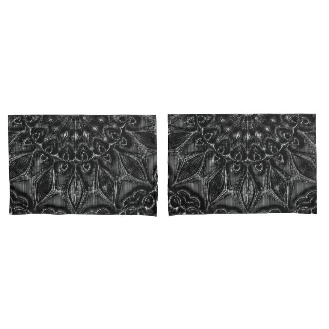 Charcoal Mandala Kissenbezug (Vorderseite-Set)