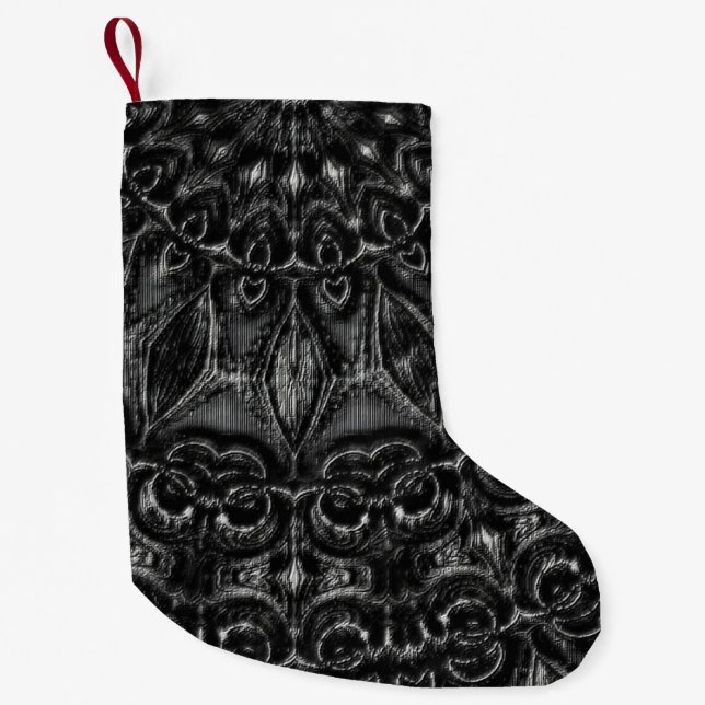 Charcoal Mandala Kleiner Weihnachtsstrumpf (Vorderseite)