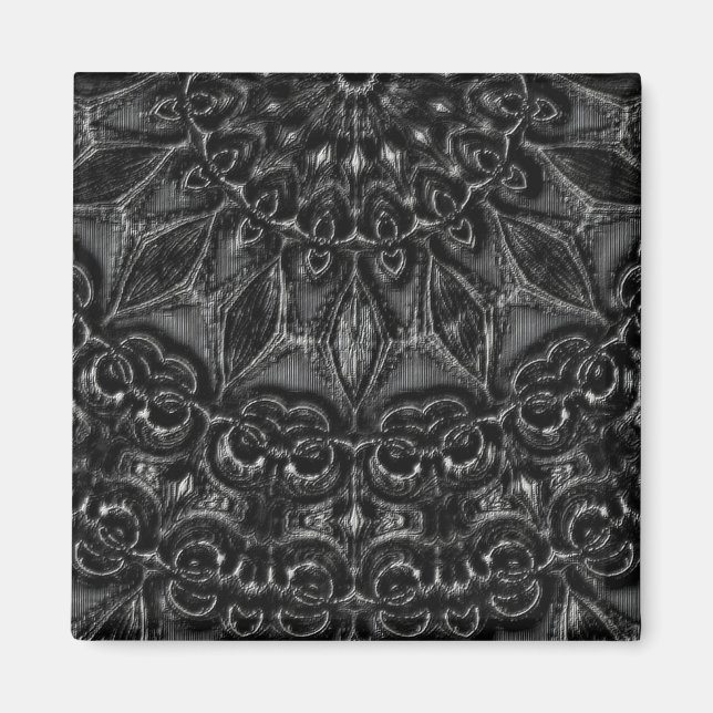 Charcoal Mandala Magnet (Vorne)