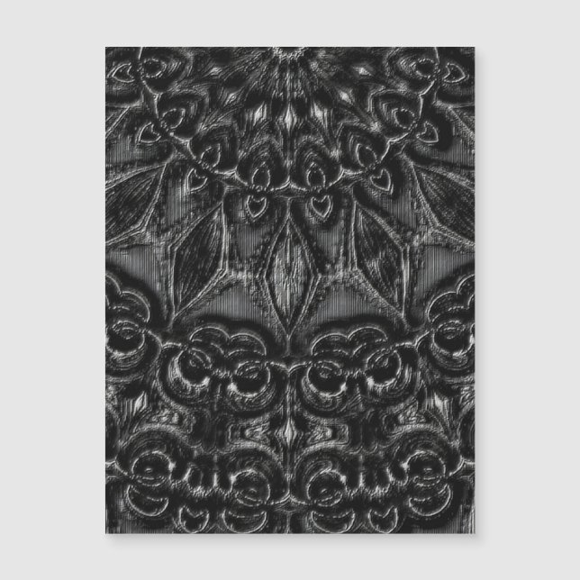 Charcoal Mandala Magnetkarte (Vorderseite)