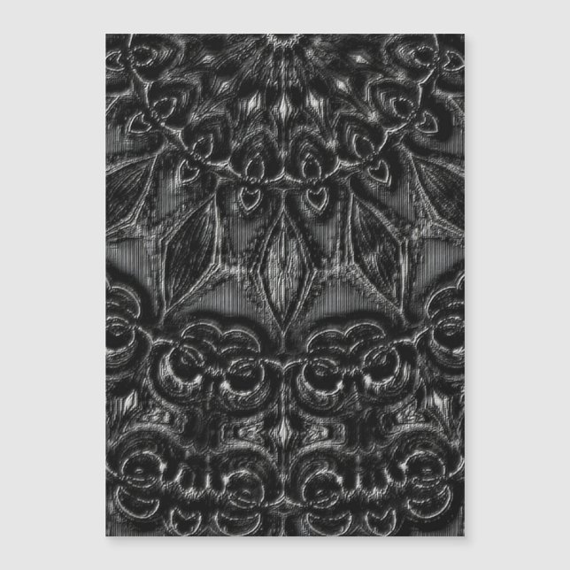 Charcoal Mandala Magnetkarte (Vorderseite)