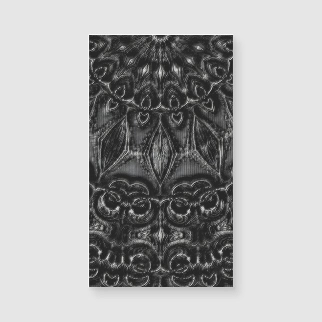 Charcoal Mandala Magnetkarte (Vorderseite)