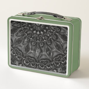 Charcoal Mandala Metall Brotdose