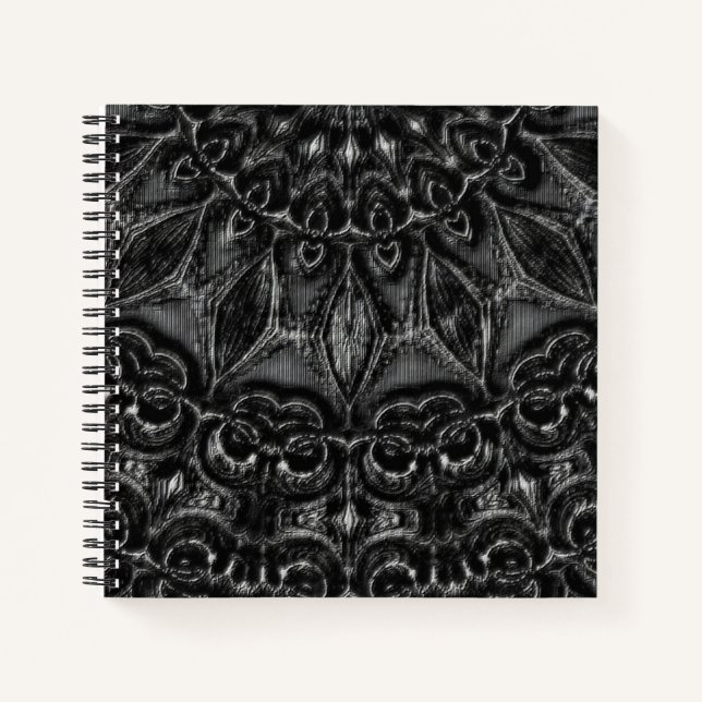 Charcoal Mandala Notebook Notizbuch (Vorderseite)