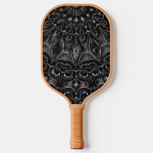 Charcoal Mandala Pickleball Schläger (Vorderseite)
