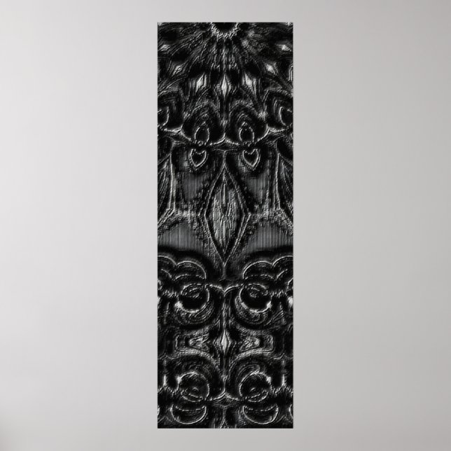 Charcoal Mandala Poster (Vorne)