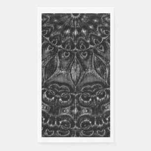 Charcoal Mandala Serviette