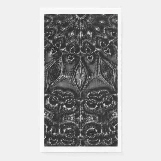 Charcoal Mandala Serviette (Vorderseite)