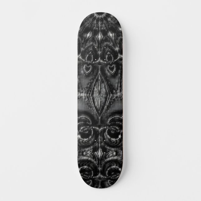 Charcoal Mandala Skateboard (Vorderseite)