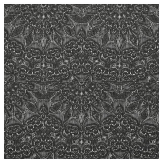 Charcoal Mandala Stoff (Muster)