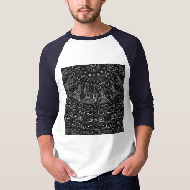 Charcoal Mandala  T-Shirt (Vorderseite)