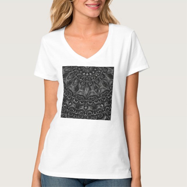 Charcoal Mandala  T-Shirt (Vorderseite)
