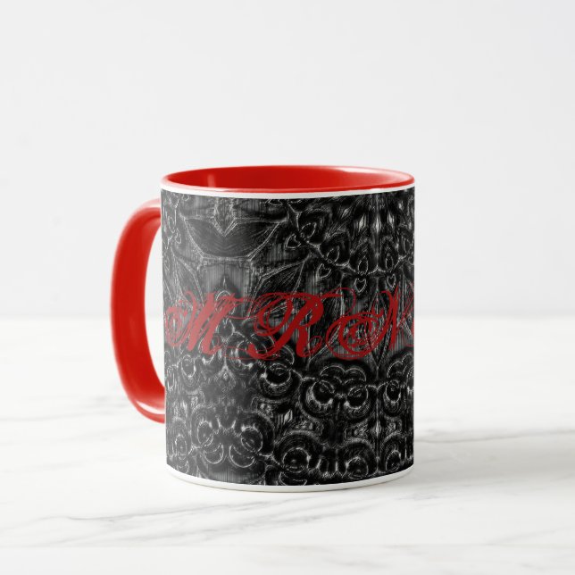 Charcoal Mandala Tasse (Vorderseite Links)