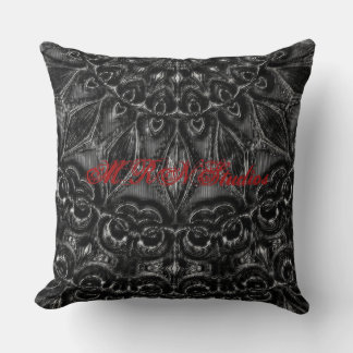 Charcoal Mandala Throw Pillow Kissen