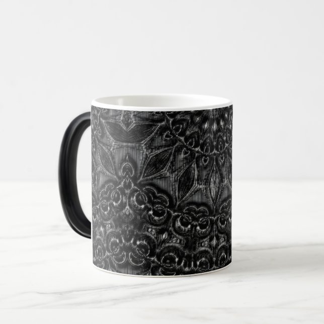 Charcoal Mandala Verwandlungstasse (Vorderseite Links)