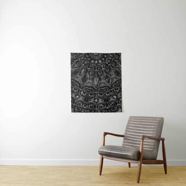 Charcoal Mandala Wandteppich (Beispiel)