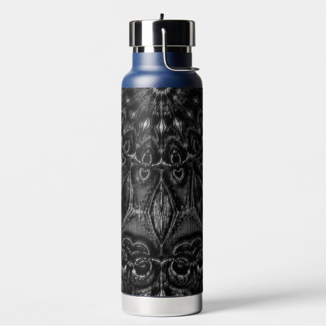 Charcoal Mandala Wasserflasche Trinkflasche (Links)