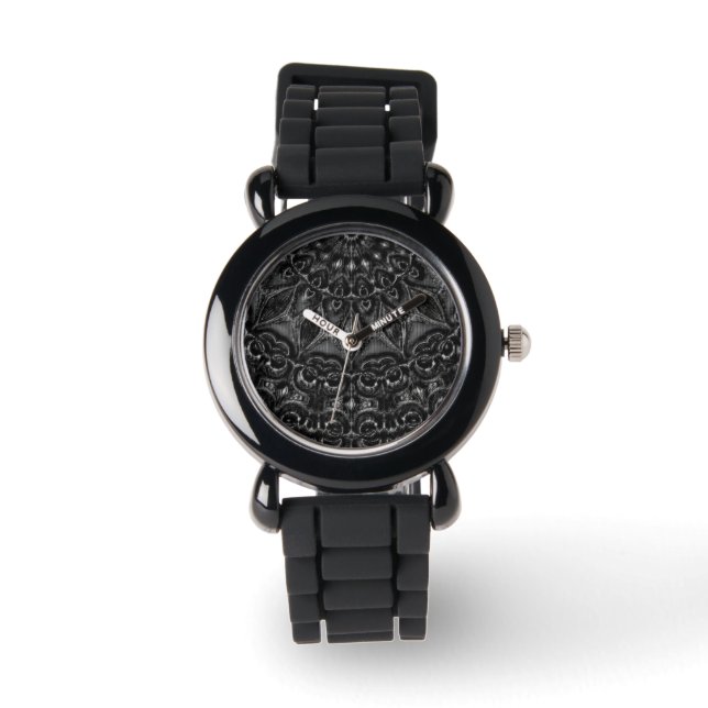 Charcoal Mandala Watch Armbanduhr (Vorderseite)