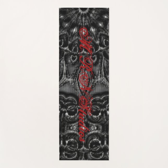 Charcoal Mandala Yoga Mat Yogamatte (Vorderseite)