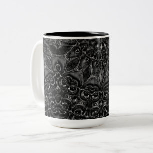Charcoal Mandala Zweifarbige Tasse