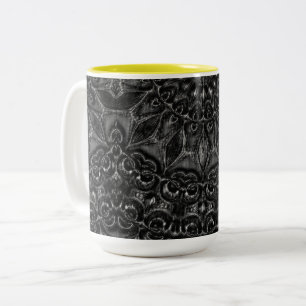 Charcoal Mandala Zweifarbige Tasse