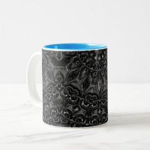 Charcoal Mandala Zweifarbige Tasse