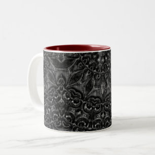 Charcoal Mandala Zweifarbige Tasse