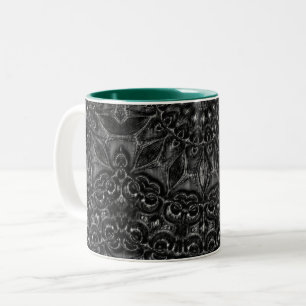 Charcoal Mandala Zweifarbige Tasse