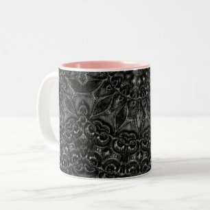 Charcoal Mandala Zweifarbige Tasse