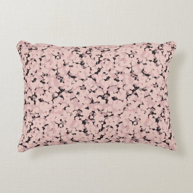 charcoal pink gray abstract dekokissen (Vorderseite)