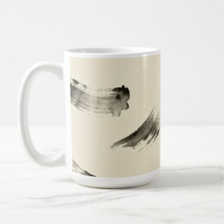 Charcoal Strokes Pattern | Minimal Beige Abstract  Kaffeetasse