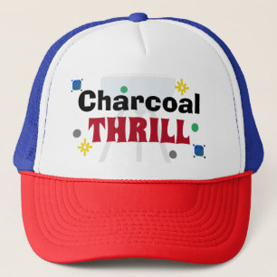Charcoal Thrill Abstrakter mehrfarbiger Text Truckerkappe